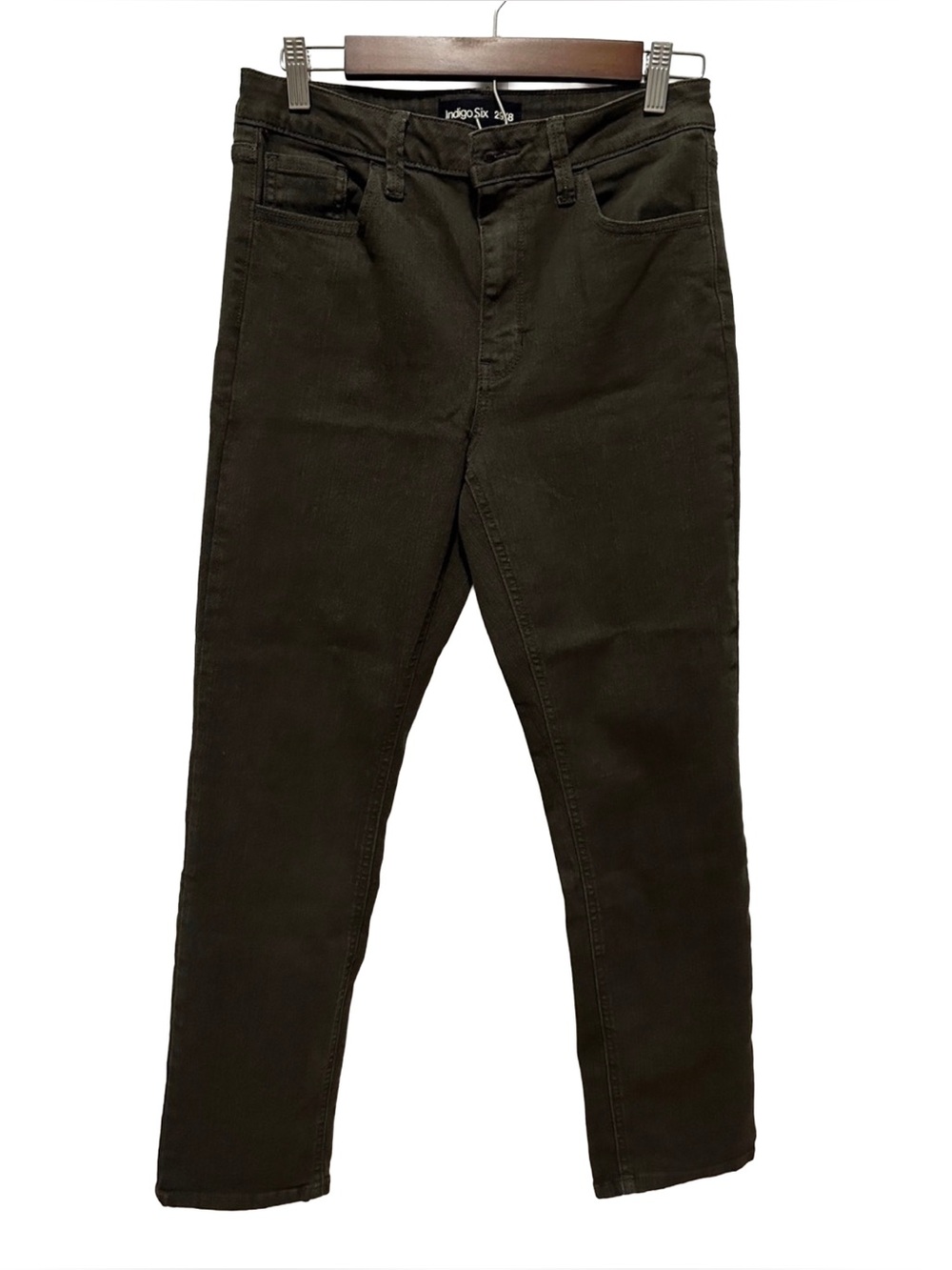 Indigo Slim Skinny Jeans in Olive Green